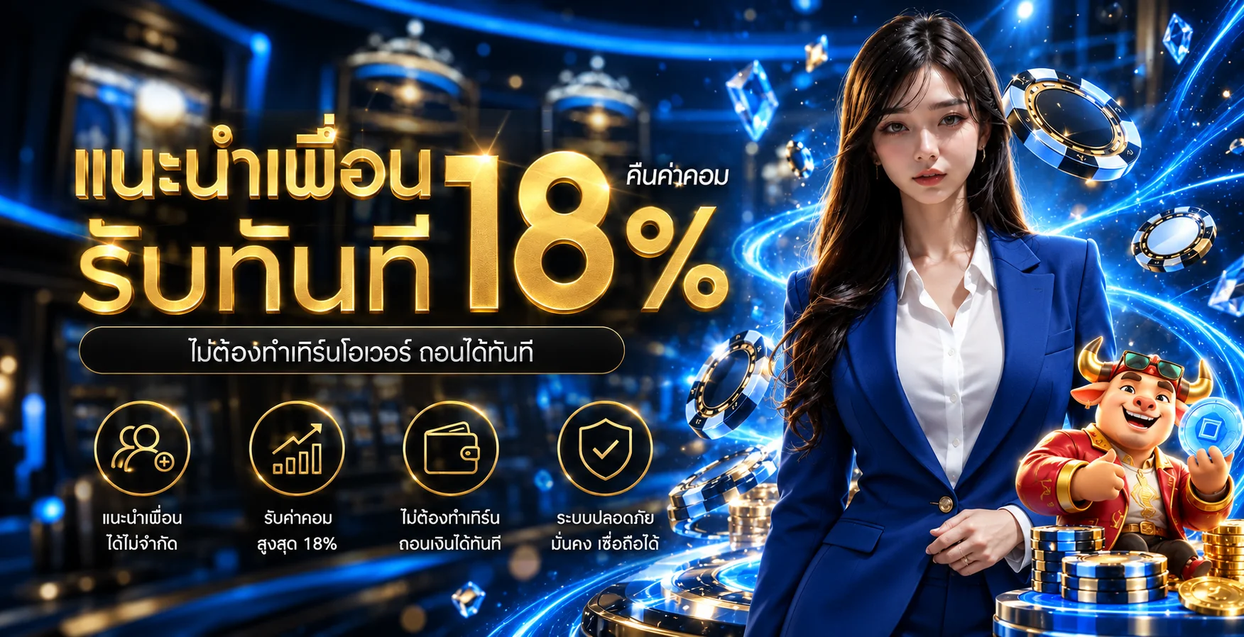 แนะนำเพื่อน CEOM98 รับคืนค่าคอมตามเงื่อนไข